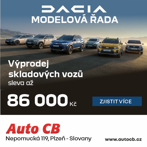 Výprodej vozů Dacia v Auto CB Plzeň: Získejte slevu až 86 000 Kč na skladové vozy Výprodej vozů Dacia v Auto CB Plzeň: Získejte slevu až 86 000 Kč na skladové vozy