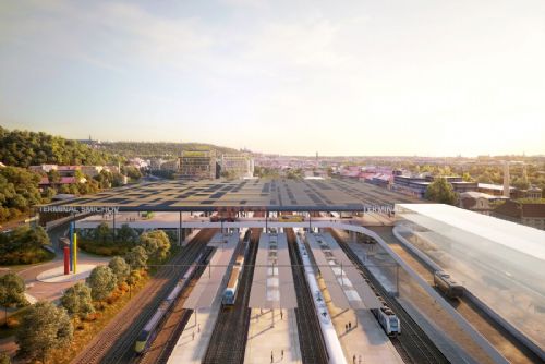 Terminál na Smíchově postaví sdružení vedené SMP Construction za 6,2 miliardy. Autobusy budou nad kolejemi