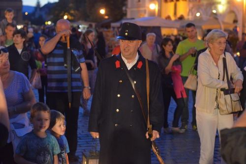 Modrý ponocný opět troubí v Domažlicích