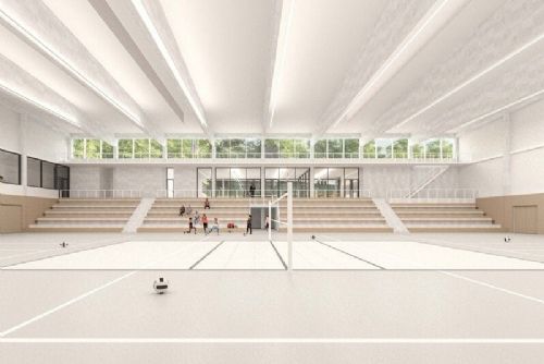 Ve Velkém Meziříčí roste nová sportovní hala za 156 milionů