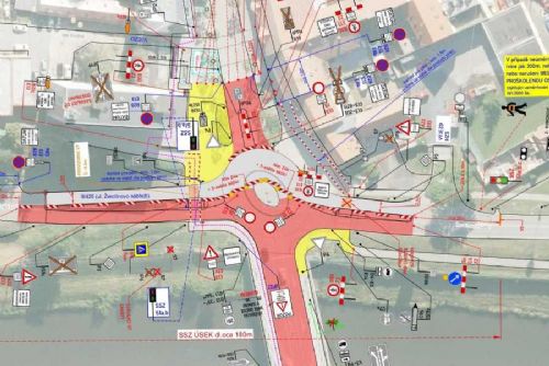 Židlochovice paralyzovány: Uzavření mostu ochromuje dopravu