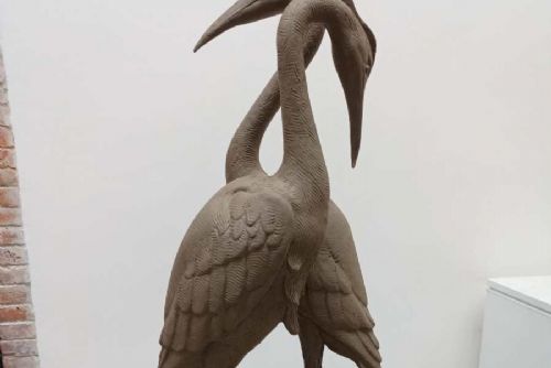 Volavky se vrátí do parku Na Sadech. Nové sousoší doplní fontánu na jaře 2026