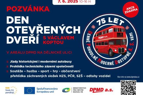 Děčínský dopravní podnik slaví 75 let: Den otevřených dveří s bohatým programem