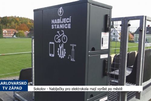 Sokolov: Nabíječky pro elektrokola mají vyrůst po městě (TV Západ)