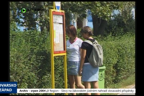 2004 – Region: Slevy na žákovském jízdném nahradí dosavadní příspěvky (TV Západ)