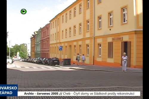 2005 – Cheb: Čtyři městské domy ve Sládkově prošly rekonstrukcí (TV Západ)