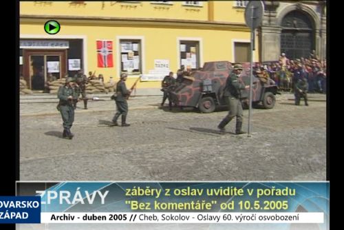 2005 – Cheb: Oslavy 60. výročí osvobození doplnily přelety F-16 (TV Západ)