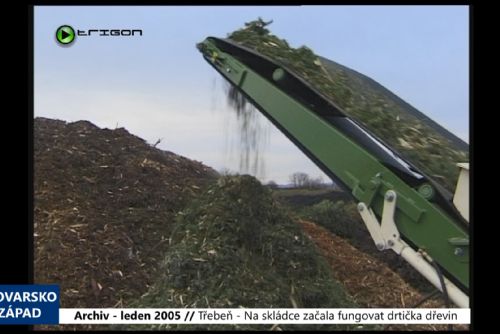 2005 – Třebeň: Na skládce začala fungovat drtička dřevin (TV Západ)