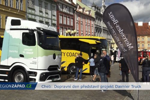 Cheb: Dopravní den představil projekt Daimler Truck (TV Západ)