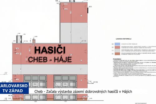 Cheb: Začala výstavba zázemí dobrovolných hasičů v Hájích (TV Západ)