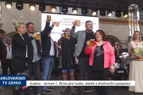 Kraslice: Jarmark č. 56 byl plný hudby, stánků a přeshraniční spolupráce (TV Západ)