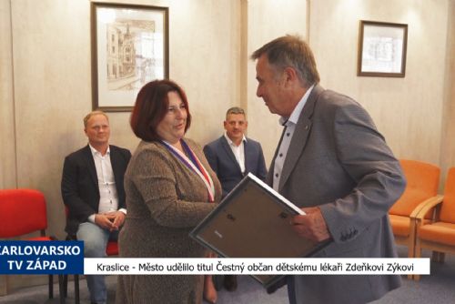 Kraslice: Město udělilo titul Čestný občan dětskému lékaři Zdeňkovi Zýkovi (TV Západ)