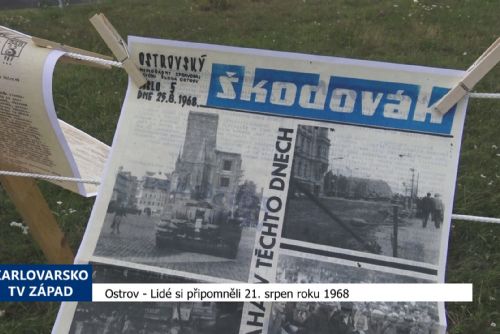 Ostrov: Lidé si připomněli 21. srpen roku 1968 (TV Západ)