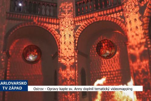Ostrov: Opravy kaple sv. Anny doplnil tematický videomapping (TV Západ)
