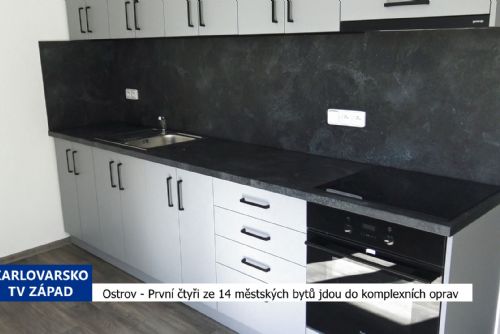 Ostrov: První čtyři ze 14 městských bytů jdou do komplexních oprav (TV Západ)