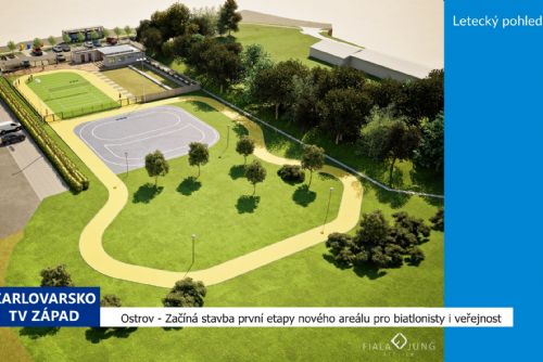 Ostrov: Začíná stavba první etapy nového areálu pro biatlonisty i veřejnost (TV Západ)