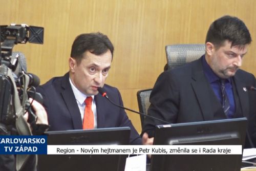 Region: Novým hejtmanem je Petr Kubis, změnila se i Rada kraje (TV Západ)