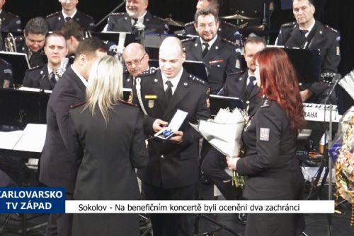 Sokolov: Na benefičním koncertě byli oceněni dva zachránci (TV Západ)