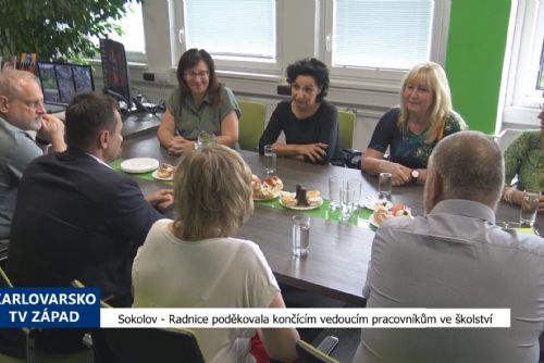 Sokolov: Radnice poděkovala končícím vedoucím pracovníkům ve školství (TV Západ)