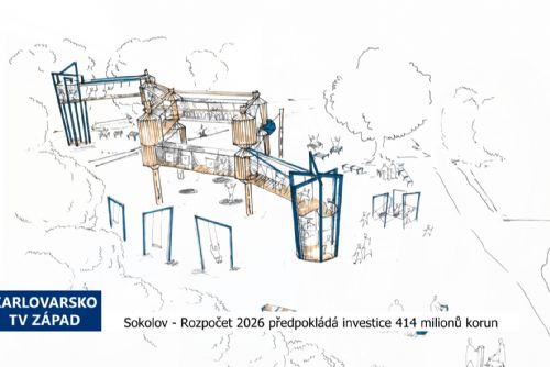 Sokolov: Rozpočet 2026 předpokládá investice 414 milionů korun (TV Západ)