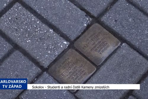 Sokolov: Studenti a radní čistili Kameny zmizelých (TV Západ)