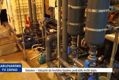 Sokolov: Vstupné do krytého bazénu podražilo kvůli teplu (TV Západ)
