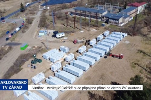 Vintířov: Vznikající úložiště bude připojeno přímo na distribuční soustavu (TV Západ)